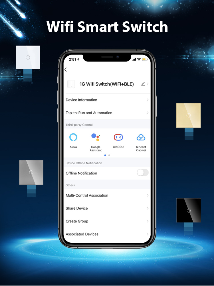 Smart Line WiFi Smart Switch with App Control